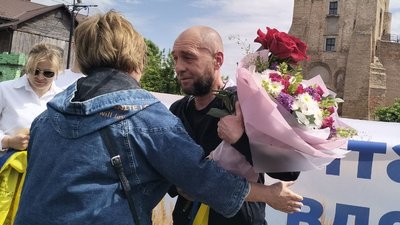 Зустріч звільненого з полону волинянина у Луцьку Андрія Артисюка, 22 травня 2026 року
