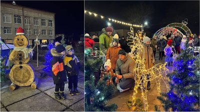 У містах і селах Кіровоградської області на головних майданчиках засвітили ялинки У містах і селах Кіровоградської області на головних майданчиках засвітили ялинки
