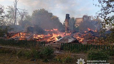 Пожежа внаслідок російського удару