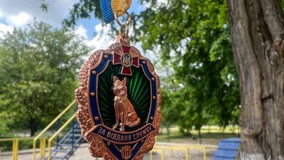 "За віддану службу": службову вівчарку Джека з Кривого Рогу нагородили медаллю перед виходом на пенсію "За віддану службу": службову вівчарку Джека з Кривого Рогу нагородили медаллю перед виходом на пенсію