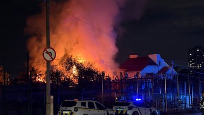 У Вінниці через коротке замикання спалахнув недобудований будинок