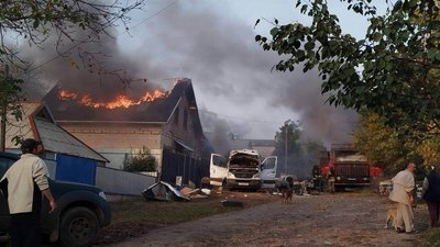 Зруйнований будинок внаслідок удару дрону у Краматорську