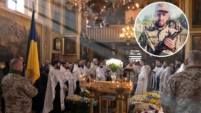Прощання з загиблим бійцем у Луцьку — Вадим Мохнач