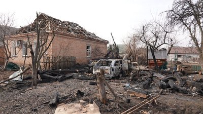 Пошкоджений будинок внаслідок дронової атаки. 23 березня 2026 року