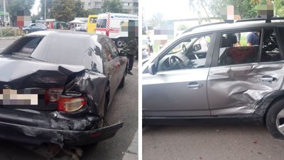 Вилетів на бордюр, вдарив інше авто і ледь не зачепив пішоходів – ДТП у Черкасах
