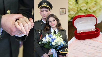 Познайомилися на Донеччині: в Тернополі одружилися військовослужбовці
