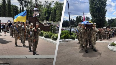 На Смолянському військовому кладовищі Житомира попрощались із двома загиблими воїнами