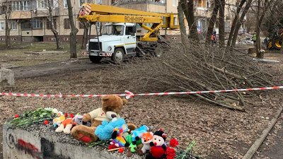 Люди приносять іграшки і квіти. Який вигляд має місце ракетного удару по Кривому Рогу Люди приносять іграшки і квіти. Який вигляд має місце ракетного удару по Кривому Рогу