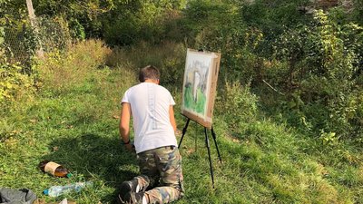 Близько 30-ти дітей взяли участь в пленері в селищі Середнє на Ужгородщині