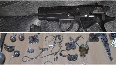 На Житомирщині на кордоні з Білоруссю спинили чоловіка, який віз з собою пістолет та ювелірні вироби