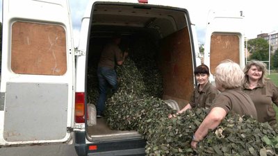 Рекордну маскувальну сітку сплели у Хмельницькому Рекордну маскувальну сітку сплели у Хмельницькому