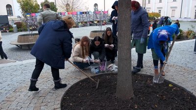 У Вінниці висадили квіти у пам'ять про загиблих оборонців