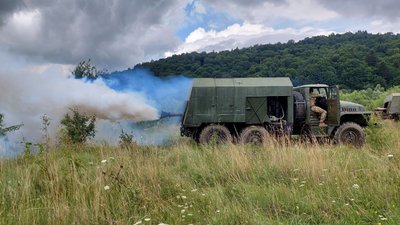 Тренування з аерозольного маскування на Львівщині