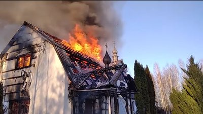 На Хмельниччині сталася пожежа на території жіночого монастиря