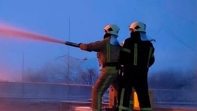 пожежа, атака на Житомирщину, енергетика, рятувальники, пожежа