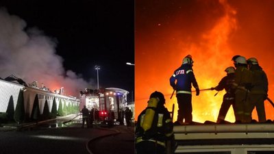 На Одещині рятувальники понад 6 годин гасили пожежу на заводі