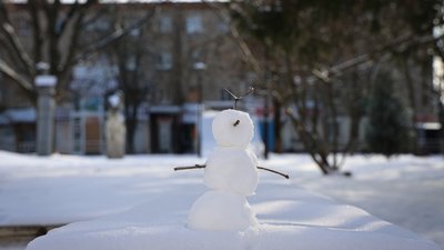 Херсон, погода, сніг, зима, сніговик