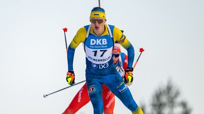 Віталій Мандзин на останньому етапі Кубка світу з біатлону у Голменколлені