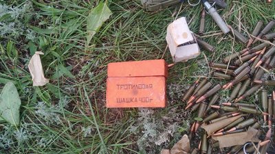 Прикордонники у Кирилівці виявили схованку з боєприпасами та вибухівкою