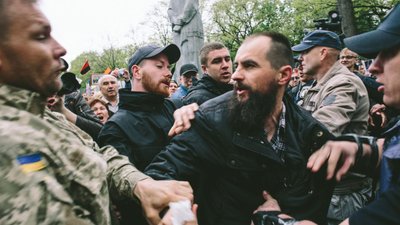Спартак Головачов на мітингу у 2017 році