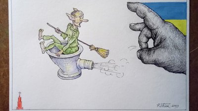 "Карикатура – наша зброя!". У Дніпрі презентують виставку антивоєнної карикатури