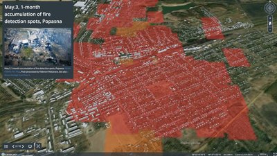 Дослідники з Японії опублікувала мапу руйнувань у Попасній, фото: Сергій Гайдай Дослідники з Японії опублікувала мапу руйнувань у Попасній, фото: Сергій Гайдай