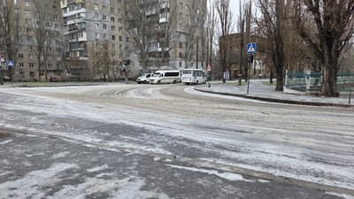 Ожеледиця на дорогах Миколаєва