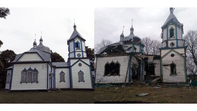 "Геноцид української нації в дії": окупанти знищили церкву 1862 року — фото