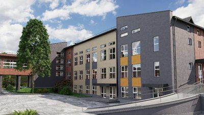 Будівництво школи біля Мукачева