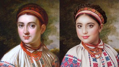 Вінничанка відтворила вишиту сорочку з картини ХІХ століття