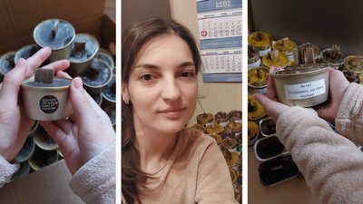 Вінничанка виготовила близько 600 окопних свічок для бійців Вінничанка виготовила близько 600 окопних свічок для бійців