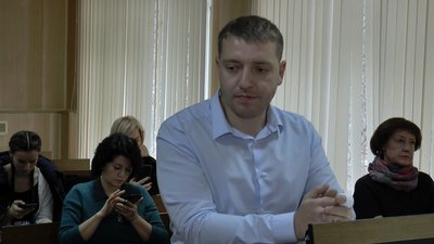 Прокурор Тарас Турчин на допиті Прокурор Тарас Турчин на допиті