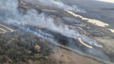 На Харківщині вогонь охопив 10 га сухостою На Харківщині вогонь охопив 10 га сухостою