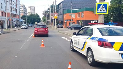 Місце ДТП на вулиці Проскурівського Підпілля у Хмельницькому, 19 серпня 2026 року