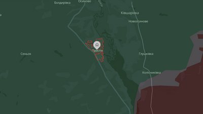 Село Пристін на мапі, 24 грудня 2025 року