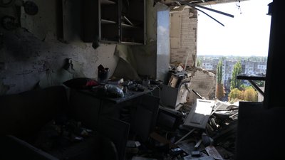 Обстріли Херсона, удар дрона
