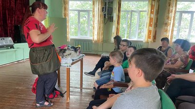 У Полтаві влаштували заняття з собакою У Полтаві влаштували заняття з собакою