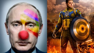 Посольство РФ погрожує судом газеті, яка опублікувала мем про Путіна-клоуна з ЛГБТ-прапором