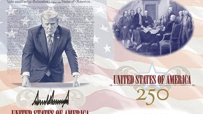 Трамп показав новий паспорт США зі своїм портретом
