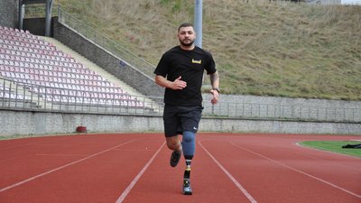 військовий, стадіон, протез, біг військовий, стадіон, протез, біг