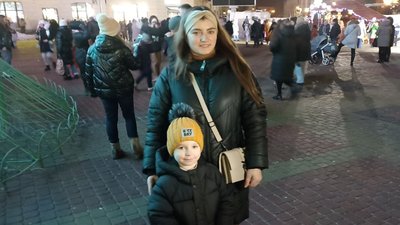 Оксана Шаровська, тернополянка з сином Давидом