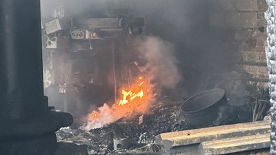 Наслідки російської атаки по базі фермера Євгена Саченка