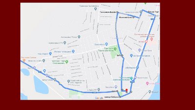 Мапа маршруту автоколони в місті Генічеськ Мапа маршруту автоколони в місті Генічеськ