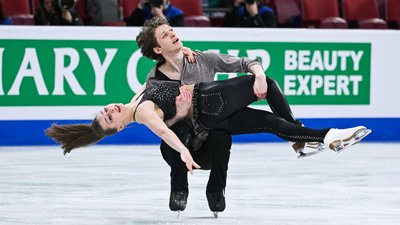 Марія Голубцова і Кирил Бєлобров на чемпіонаті світу-2024 Марія Голубцова і Кирил Бєлобров на чемпіонаті світу-2024