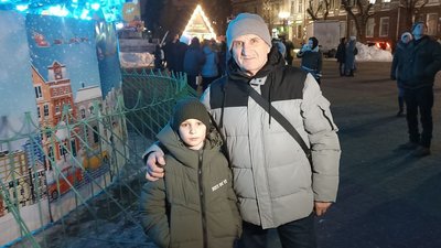 Богдан Кутний, тернополянин з внуком Дмитром