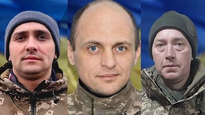 Полеглі військові Валентин Фалібога, Ігор Берсан та Володимир Жучок