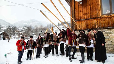 Гуцульські колядники Гуцульські колядники