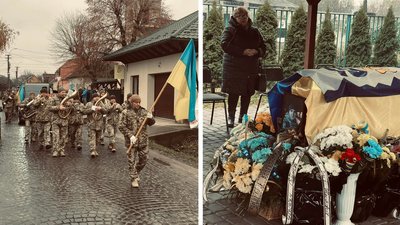 На Закарпатті попрощалися із полеглим на війні Олександром Гнетилом