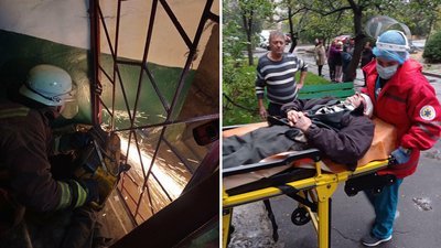 У Світловодську на Кіровоградщині чоловік застряг у металевій решітці У Світловодську на Кіровоградщині чоловік застряг у металевій решітці