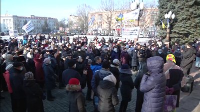 Херсонці втретє мітингували проти підвищення тарифів на комунальні послуги